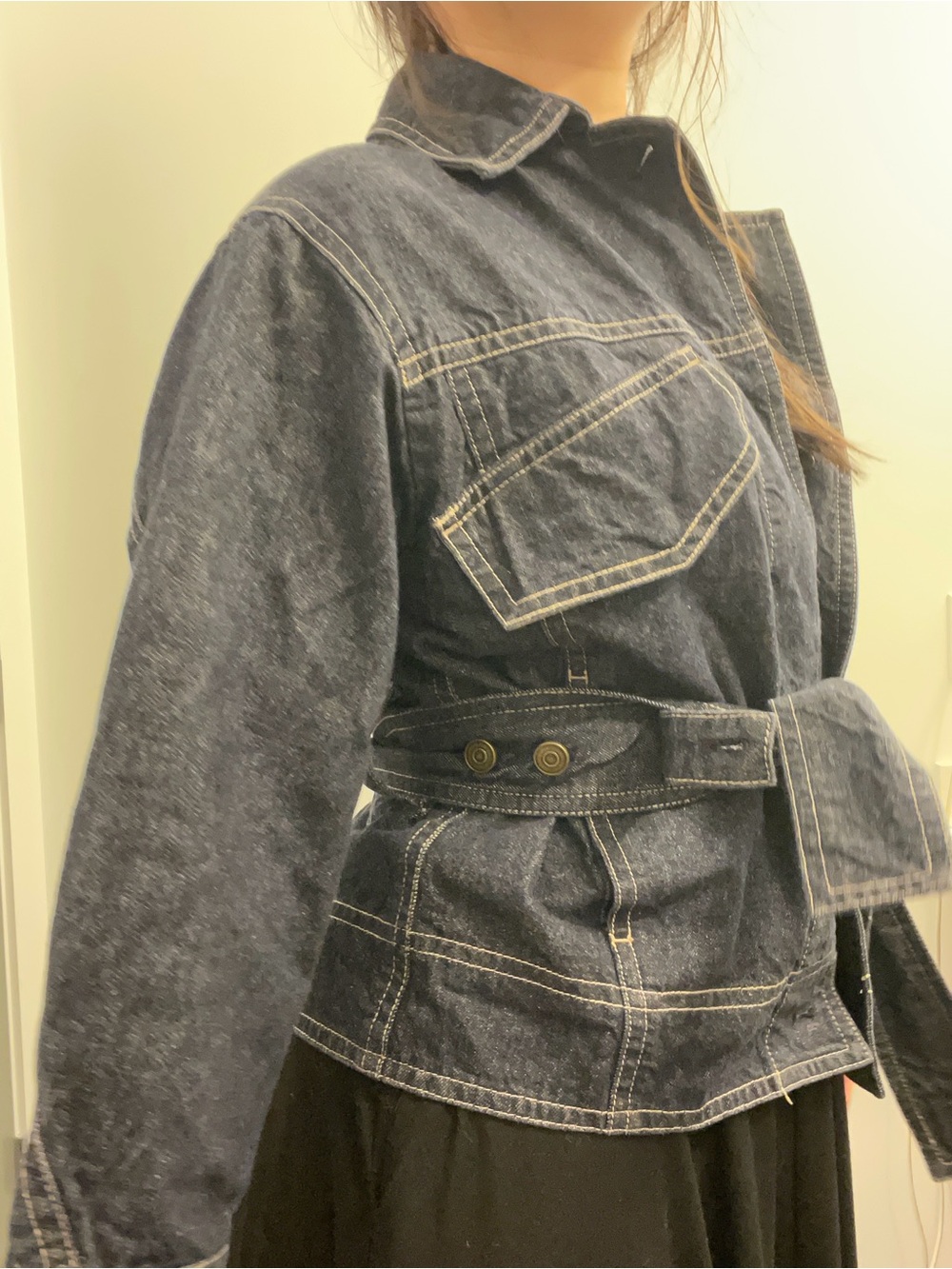 Vince Denim Work Jacket - Dark Indigo - size s - Picture 6 of 15